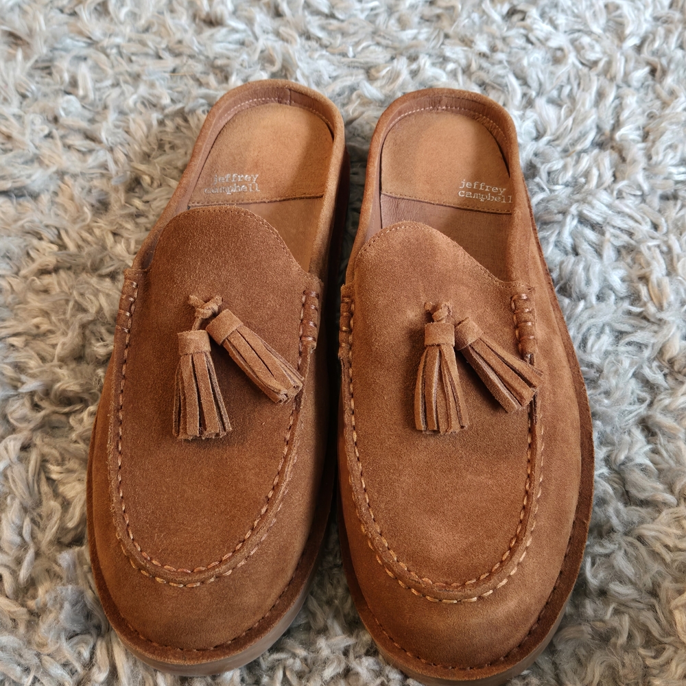 Jeffrey Campbell Brown Suede Mule Loafers (NEW!)